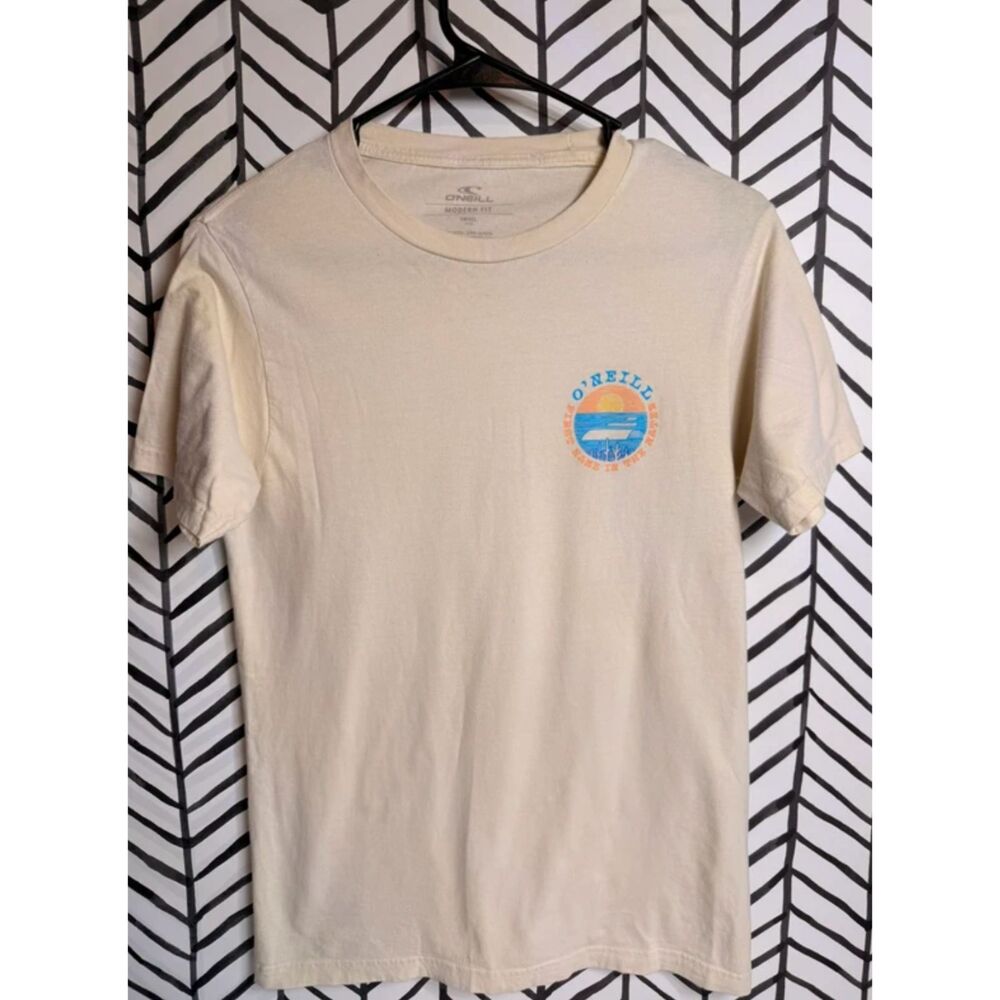 O’Neill Beige Logo Modern Fit T-Shirt Unisex Adult S 5057